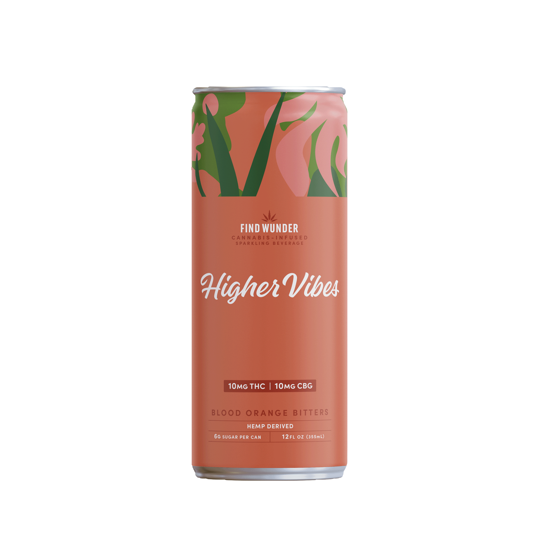 Wunder Higher Vibes Blood Orange Bitters THC Seltzer 10mg - Smokeless - Vape THC CBD